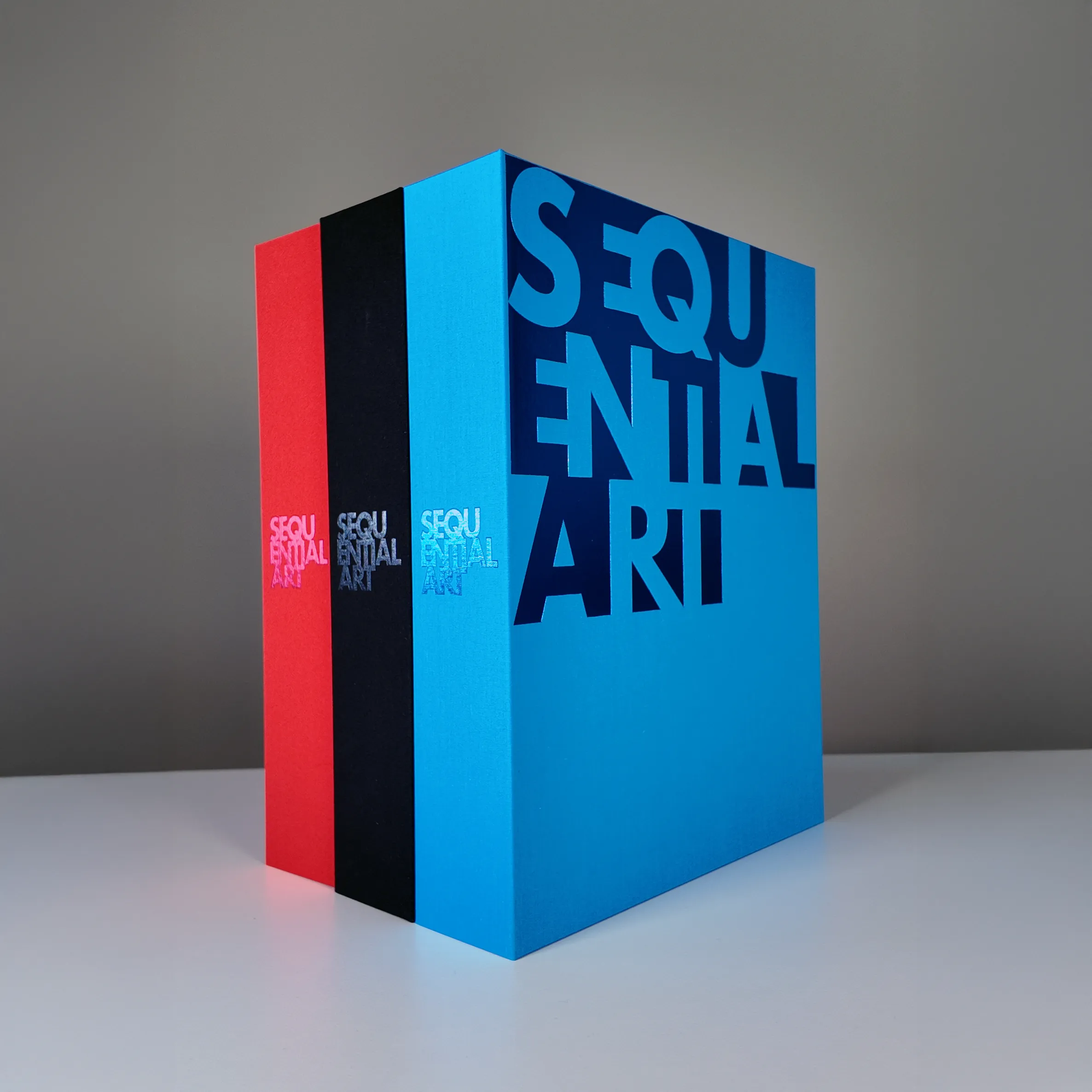 Cover Folio product with red and black sequential art covers