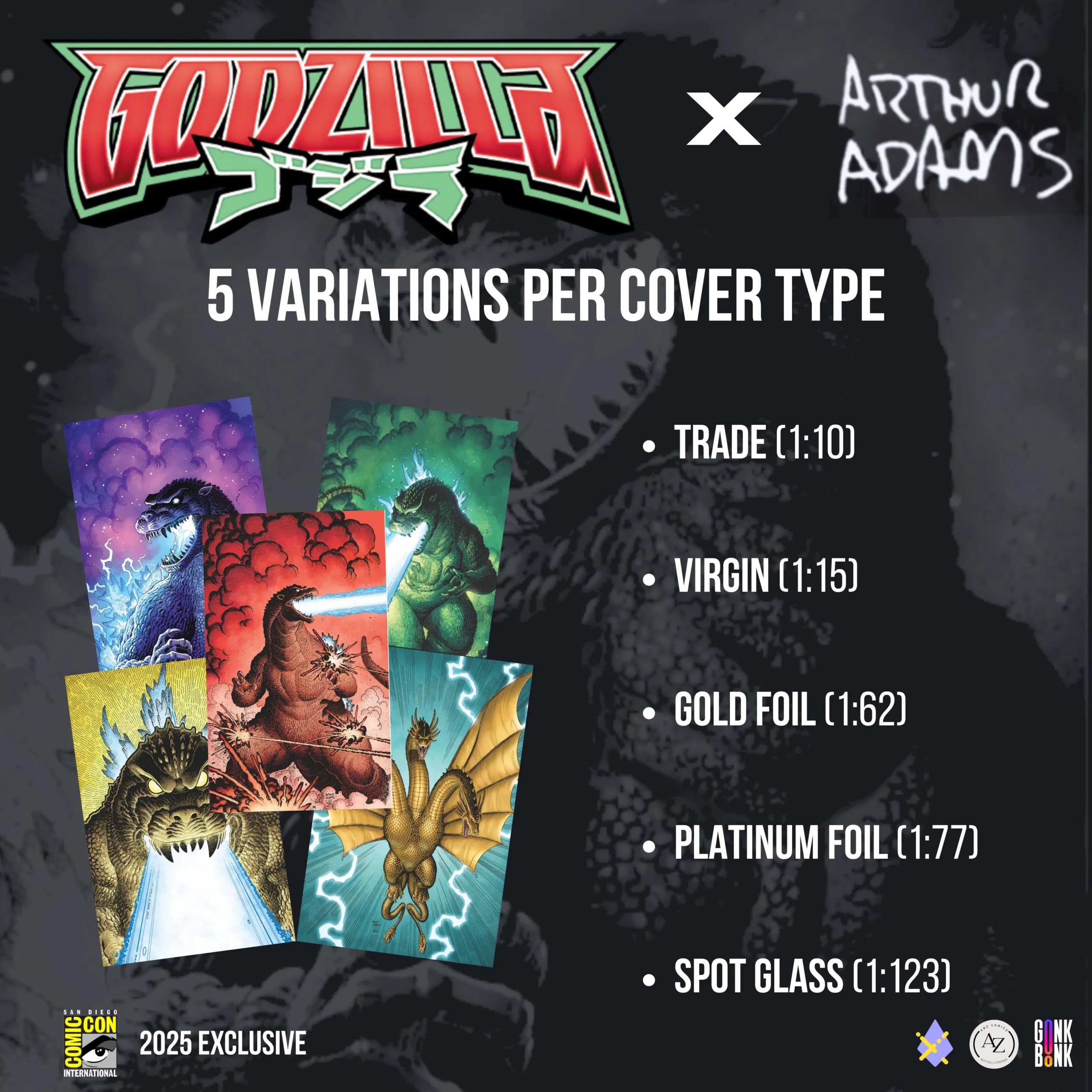 Godzilla #1 variant cover by Arthur Adams