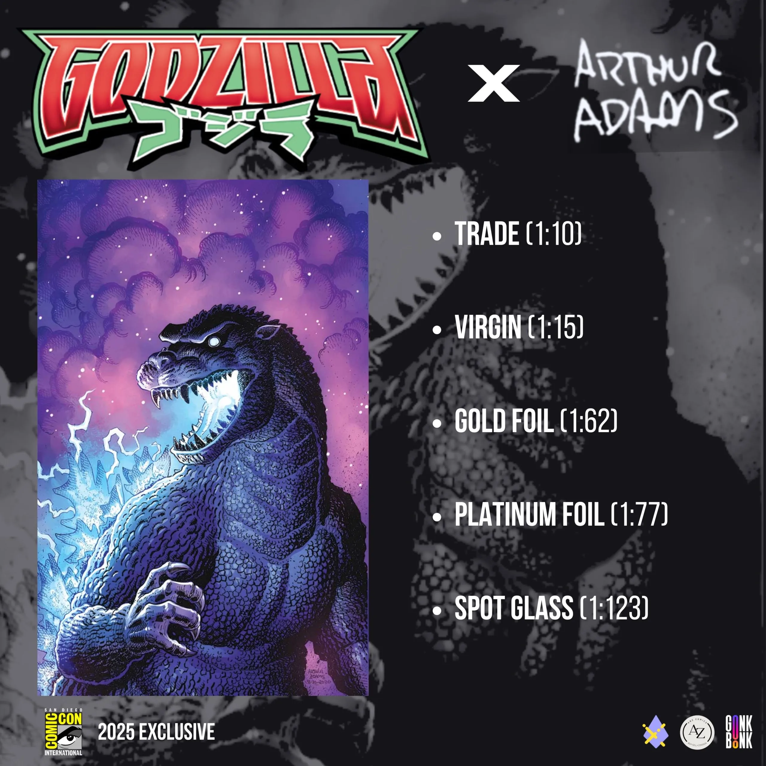 Godzilla #1 variant cover by Arthur Adams