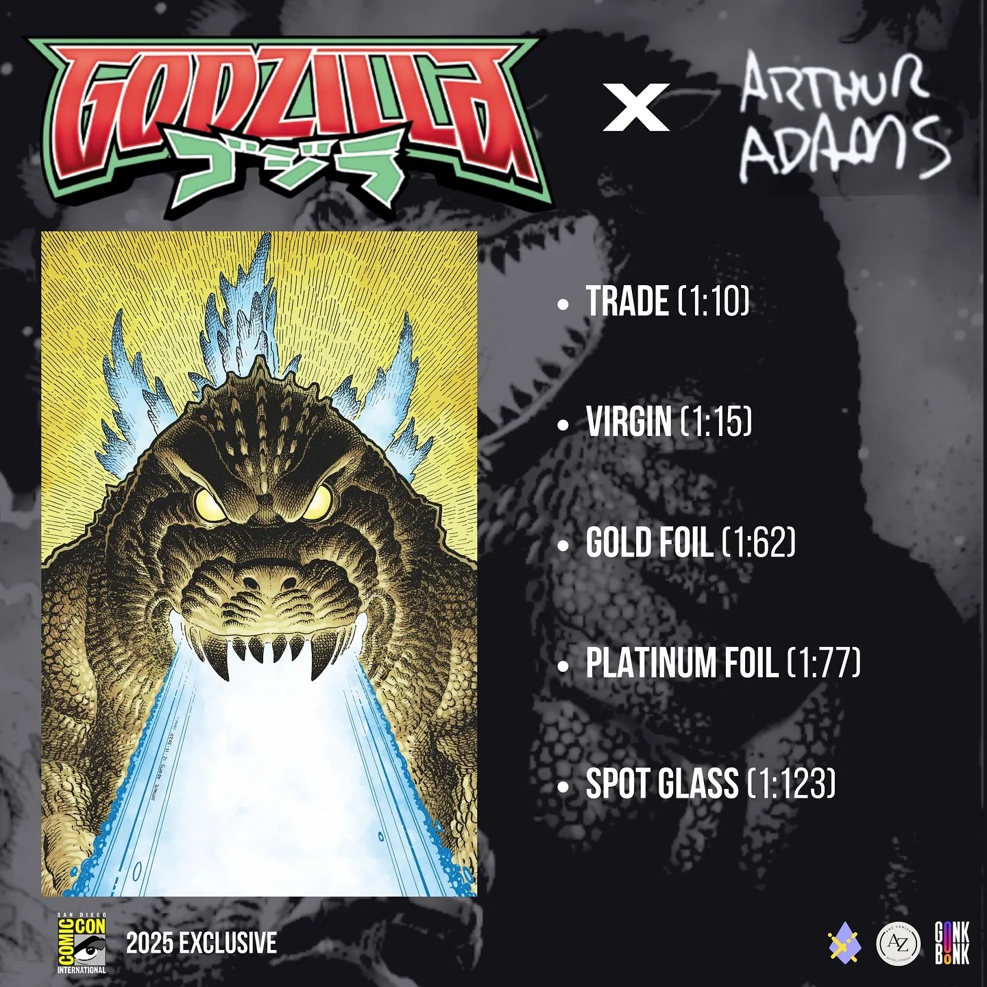 Godzilla #1 variant cover by Arthur Adams