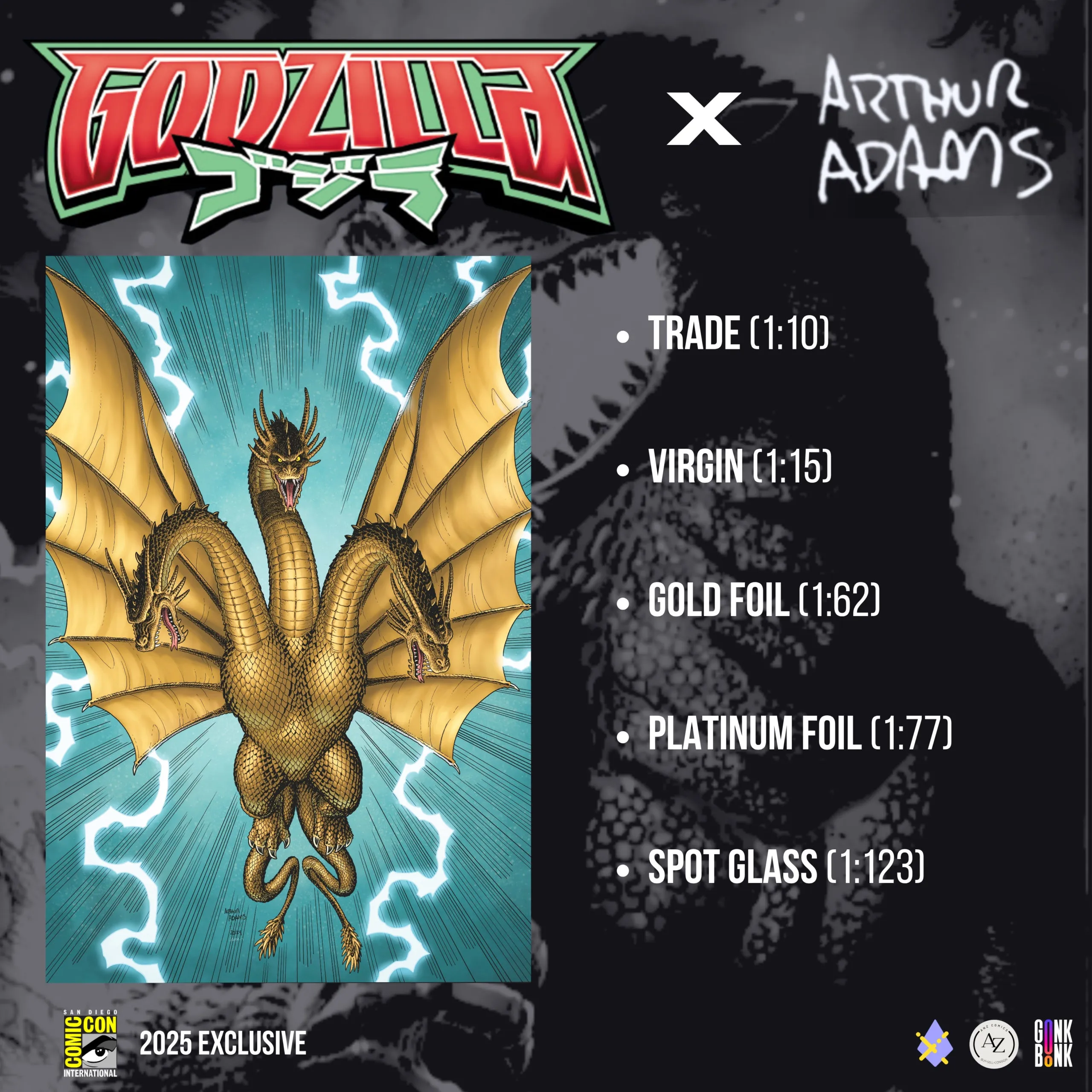 Godzilla #1 variant cover by Arthur Adams