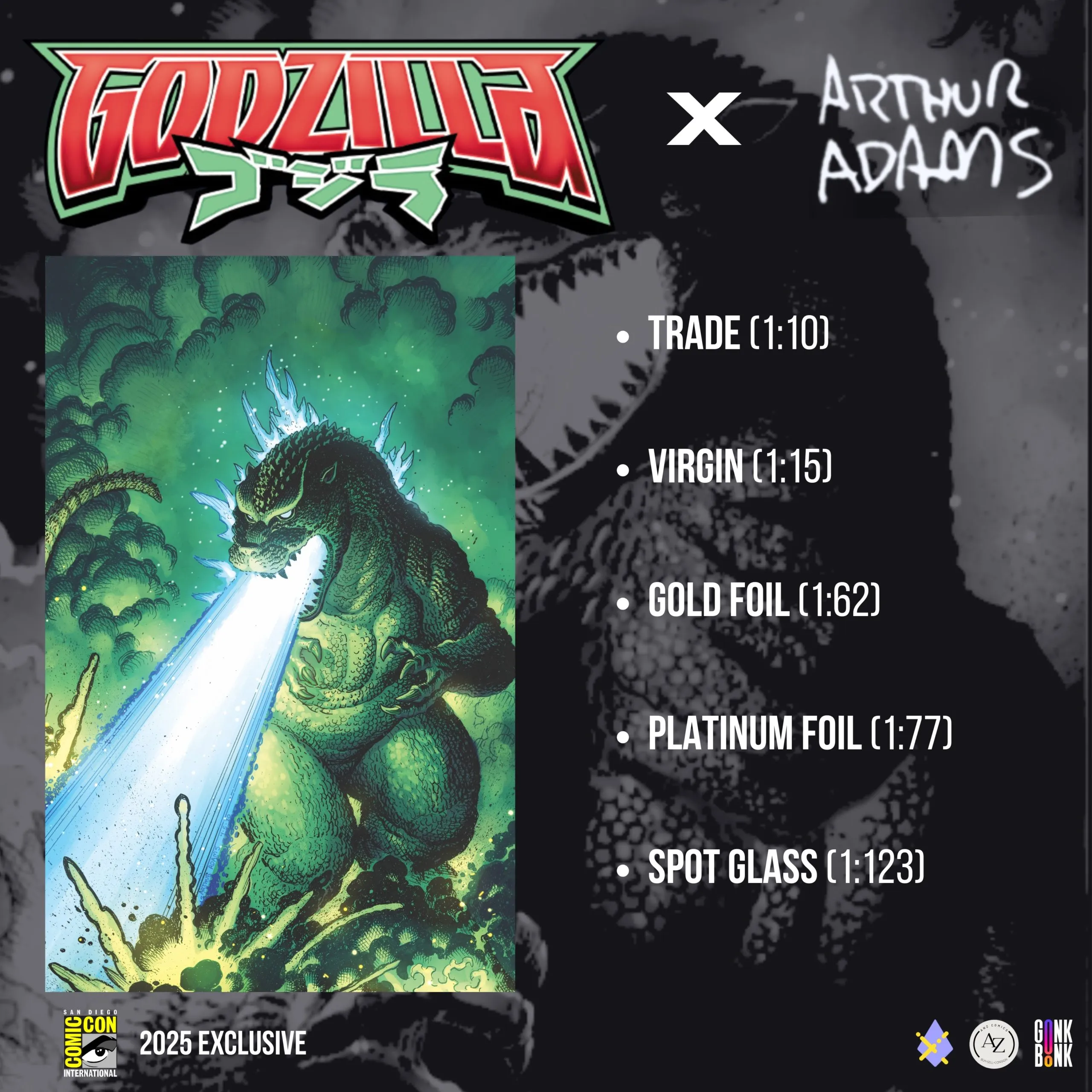 Godzilla #1 variant cover by Arthur Adams