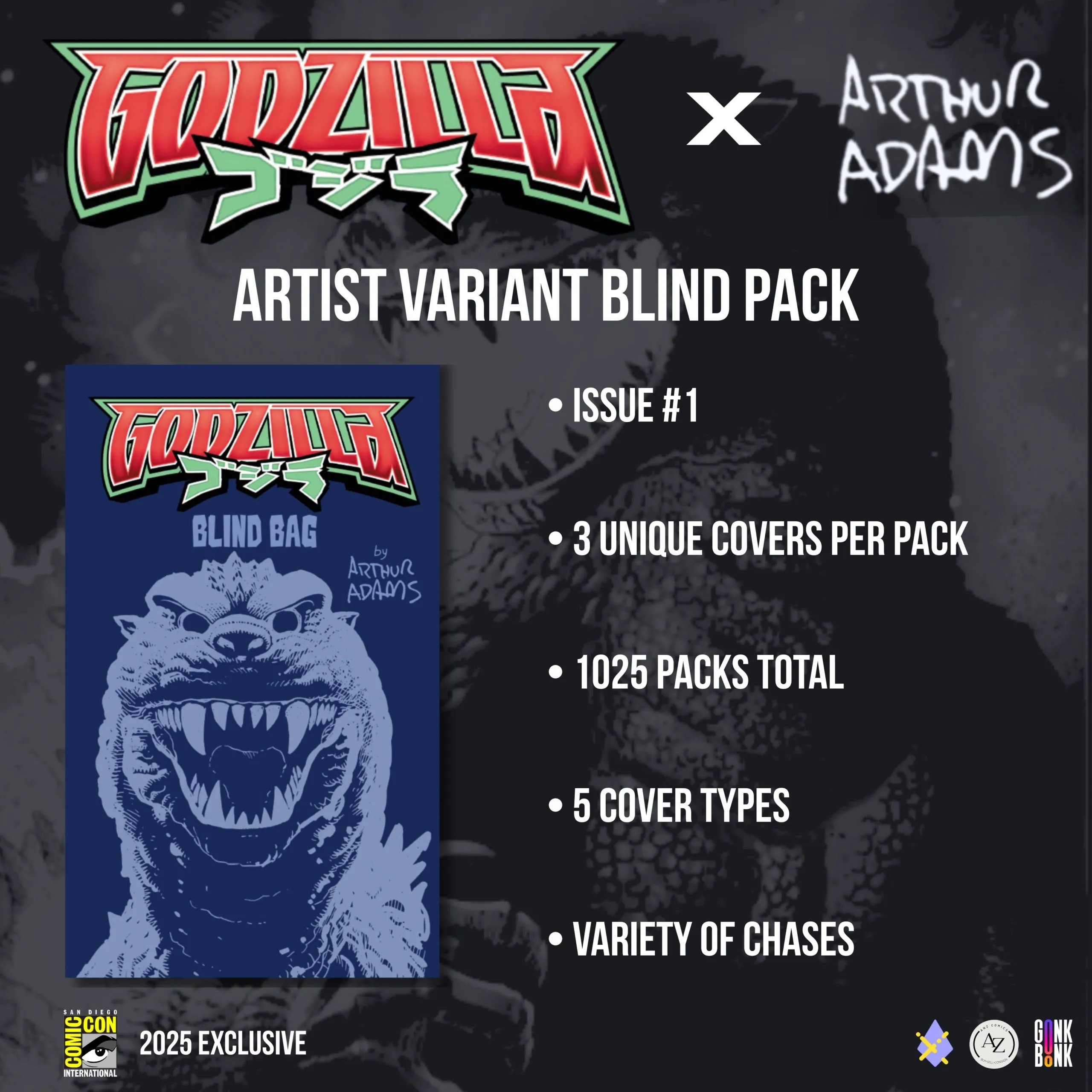 Godzilla Artist Variant Blind Pack featuring Arthur Adams artwork