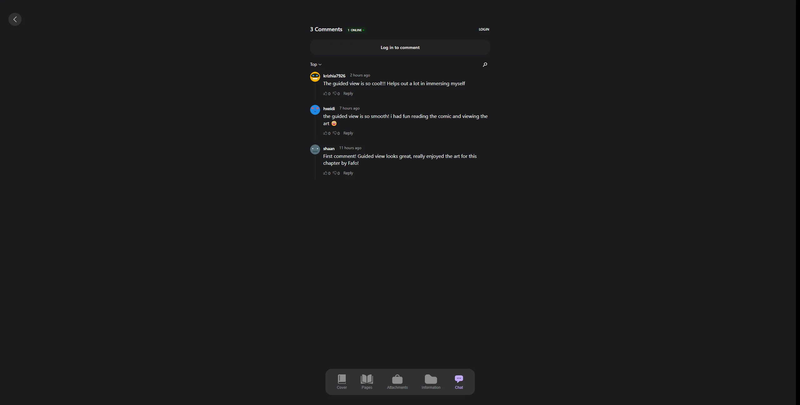 CHAT view in Masterfile viewer